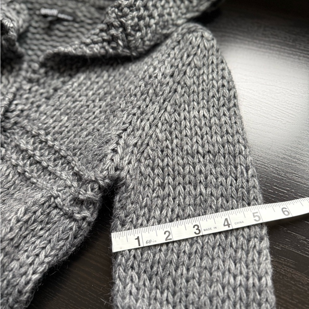 Berretti Italy Alpaca Wool Chunky Knit Cardigan Shawl Collar Gray S - Picture 10 of 12